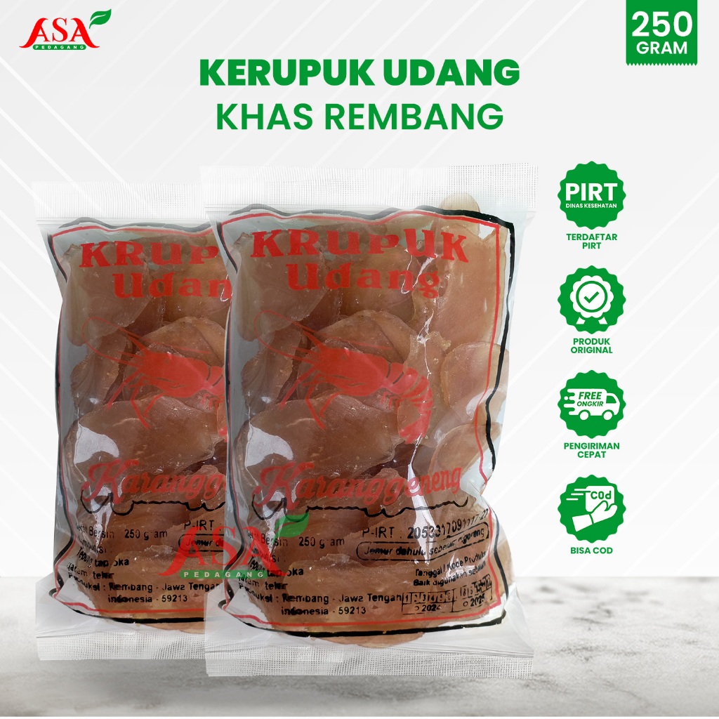 

Kerupuk Udang Mentah 250 Gram Oleh Oleh Rembang