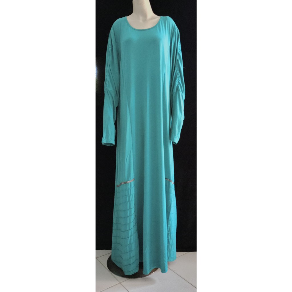 Dress Hijab Santai Green Jumbo