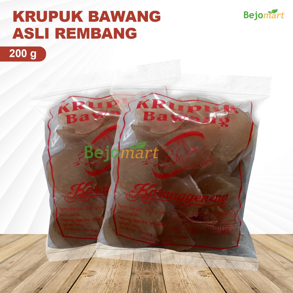 

Kerupuk Bawang Mentah 200 Gram Oleh Oleh Rembang