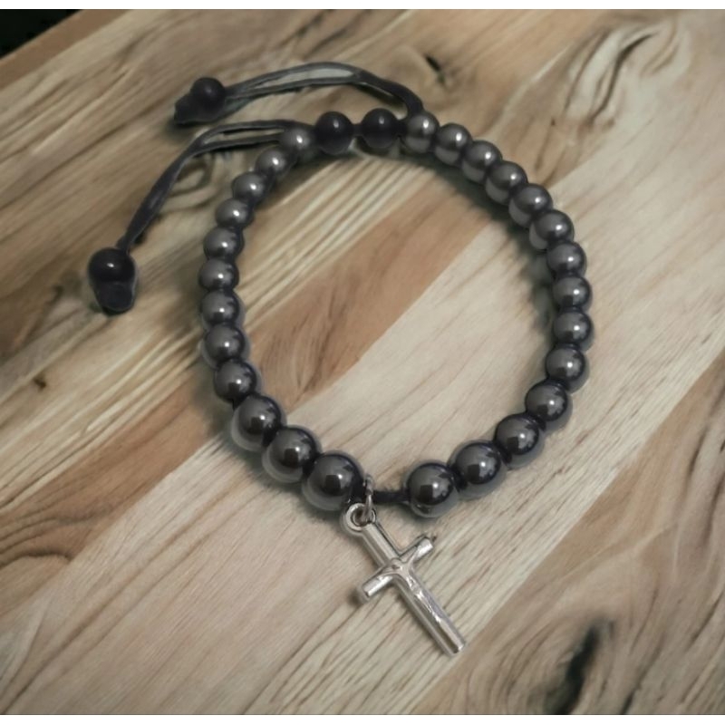 Gelang Batu Blustin Hematite
