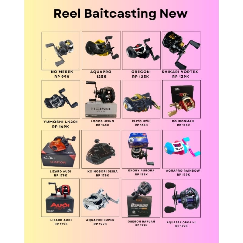 Aneka Reel Baitcasting New Orca Koinobori Lizard Proberos Zorro Yumoshi