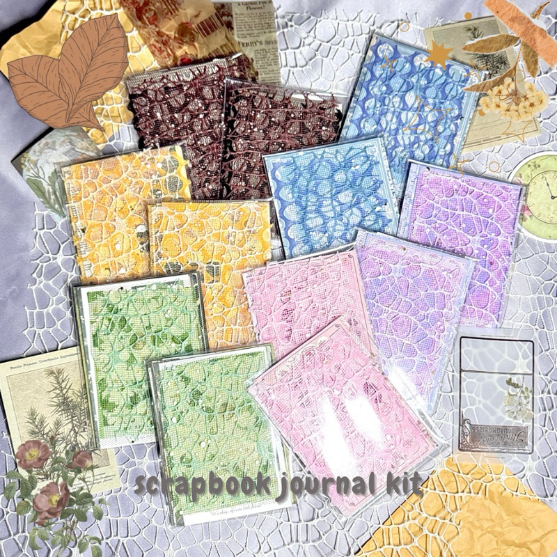 

[JK16] 16pcs Journal kit Vintage Warna Polynet Paper Kertas Kraft Bujo Journaling Scrapbook Aesthetic