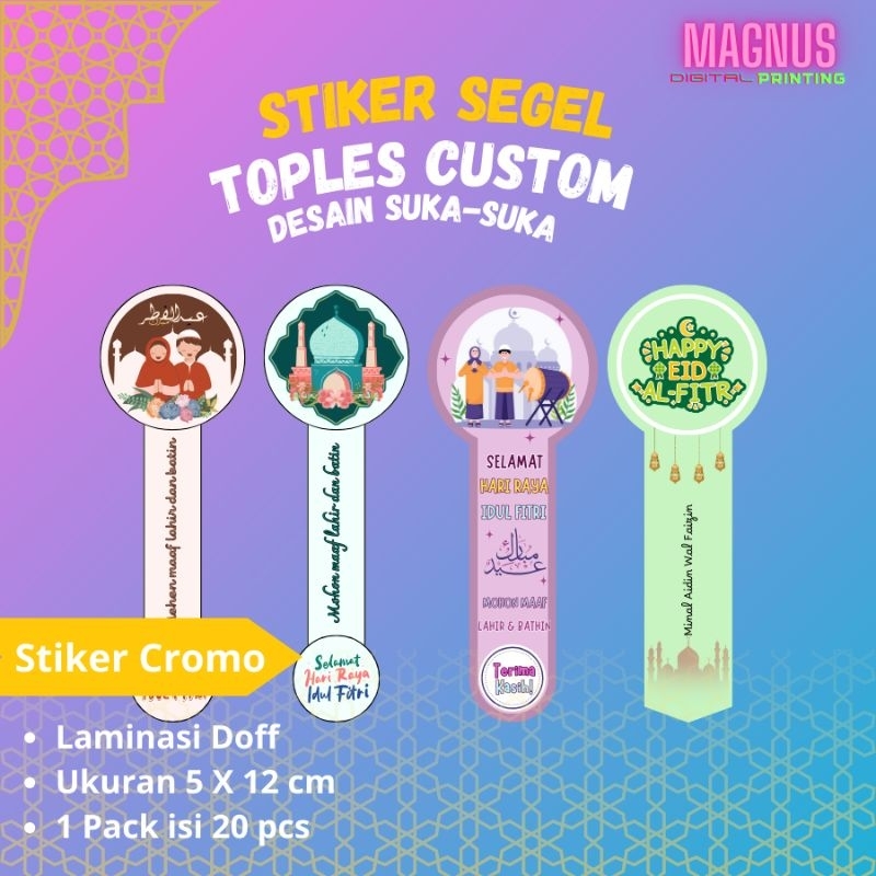 

[20pcs] Stiker custom segel makanan isi desain Suka-suka