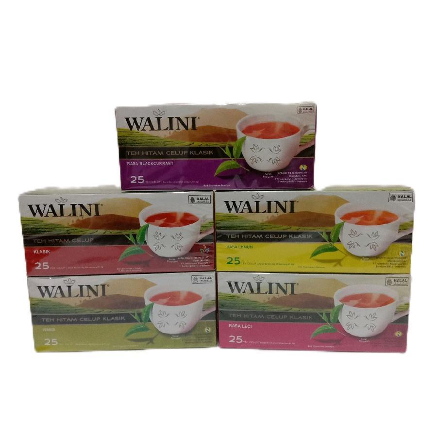 

Walini Teh Hitam Asli dengan aneka rasa original, jasmine, leci, lemon, blackcurrant , Nikmat teh celup