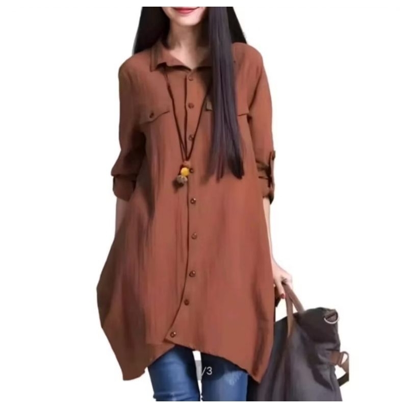 TUNIK CRINKLE AIRFLOW// TUNIK WANITA OVERSIZE BAHAN CRINKLE AIRFLOW