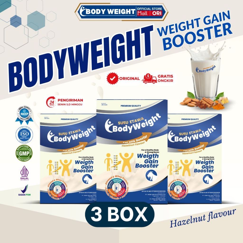 

Bodyweight Susu Etawa Penggemuk Badan Susu Penambah Berat Badan Membentuk Masa Otot dan Nafsu Makan 3 Box