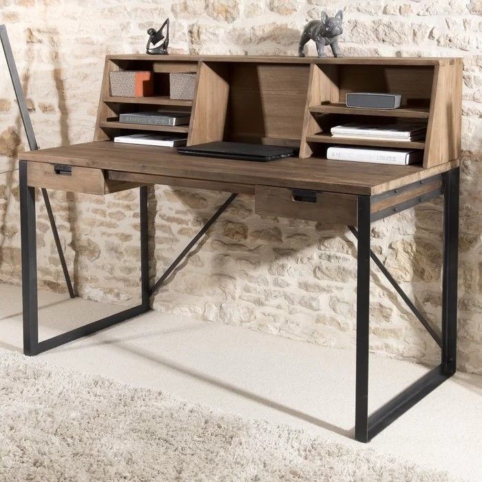 Meja Kerja Jati Besi Bisa Dikirim Ke [ Labuhanbatu ] Meja Kerja Besi Kayu Jati Minimalis | Meja Bela