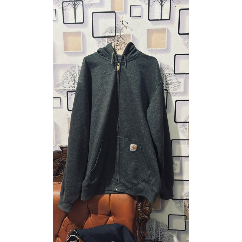 zip hoodie carhartt dark grey