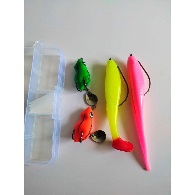 Paket 1 Box Lure Casting Gabus & Toman Bonus Box Lure