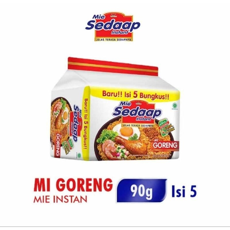 

mie sedap goreng instan isi 5 bungkus paket ekonomis