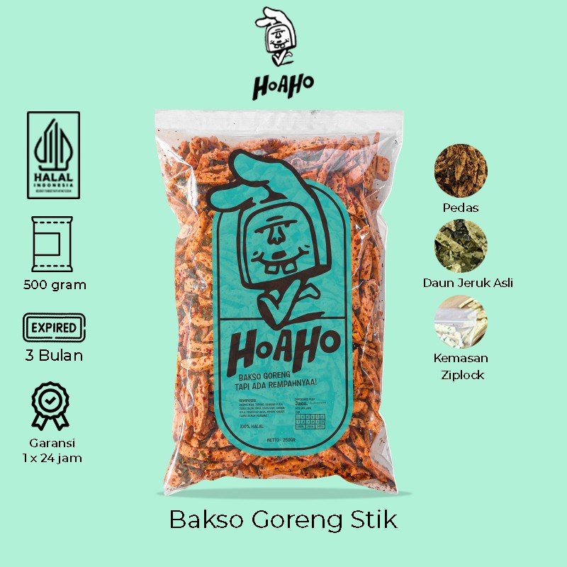 

HOAHO Basreng Stik Bakso Goreng Pedas Daun Jeruk 500 Gram