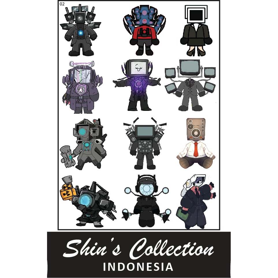 

Sticker stiker Skibidi Toilet Chibi 1 pc