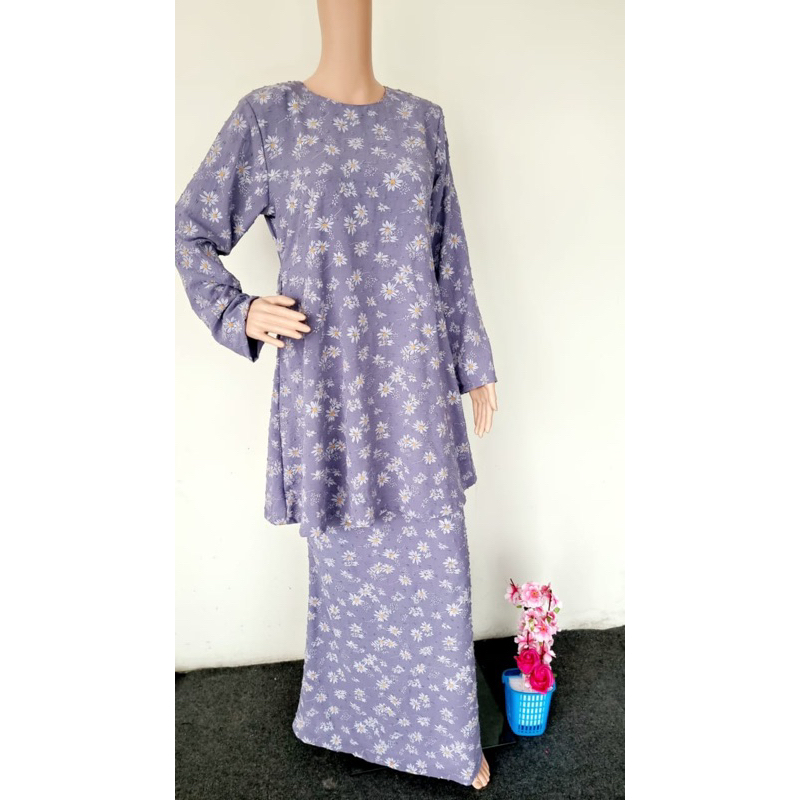 BAJU KURUNG MALAYSIA DENGAN STYLE MALAYSIA BAHAN CRINKLE
