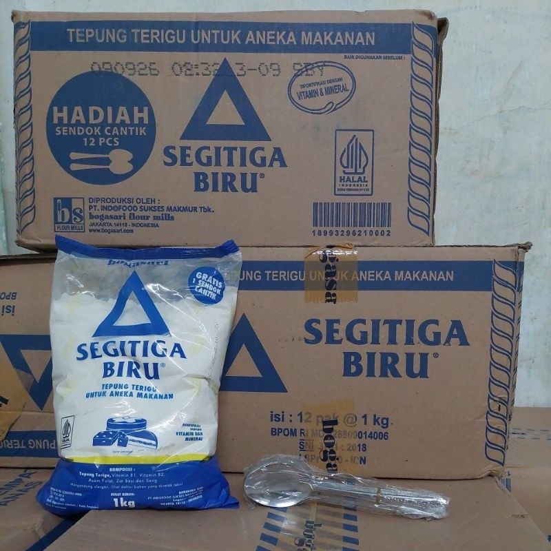 

Tepung Segitiga Biru 1 Dos [KARTON] / Tepung Terigu Serbaguna Bogasari