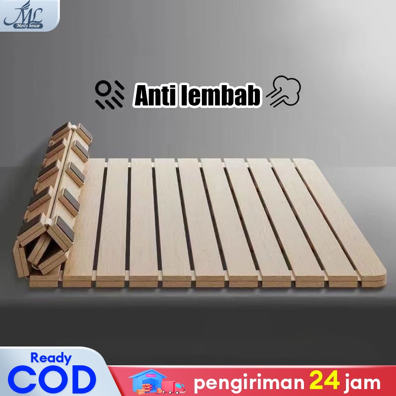 Kasur Lipat Tatami Pallet Kayu Tatakan Dipan Kasur Solid Kasur Papan Tempat Tidur 100% Kayu Solid