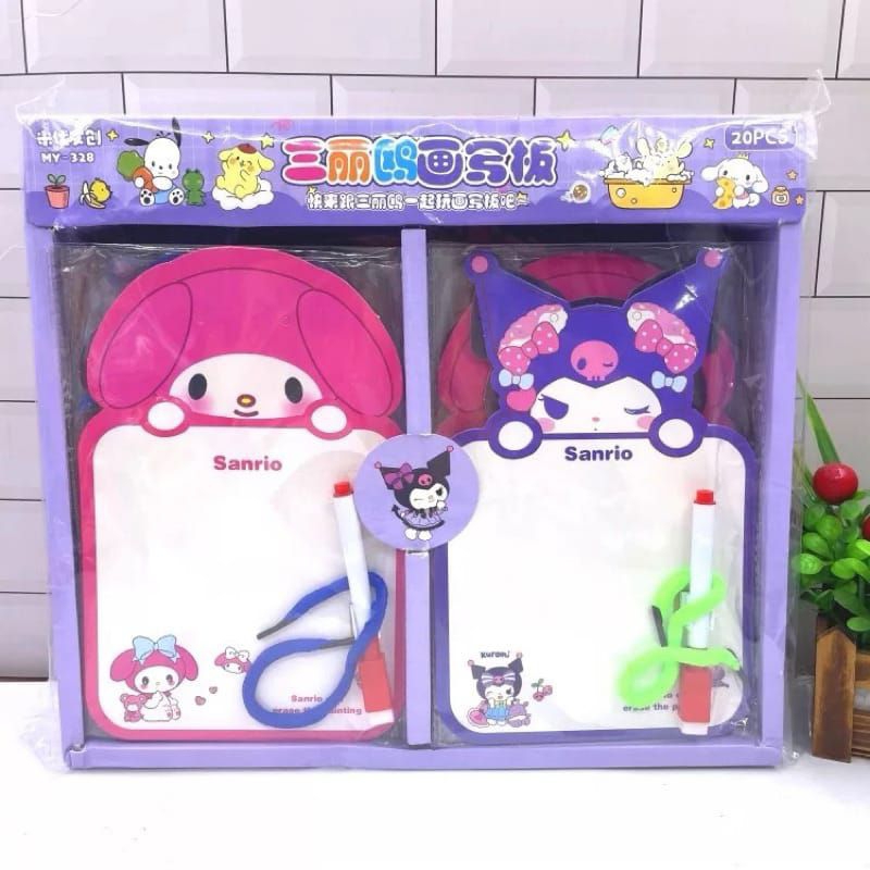 

PAPAN TULIS ANAK BISA HAPUS BONUS SPIDOL / WHITE BOARD / WHITEBOARD ANAK / PAPAN TULIS KUROMI MELODY CINAMOROL POCHACHO POMPOMPURIN