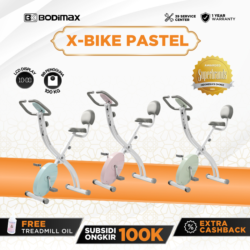 BODIMAX X-BIKE PASTEL /Alat Fitness/Sepeda Statis/Magnetic X-Bike