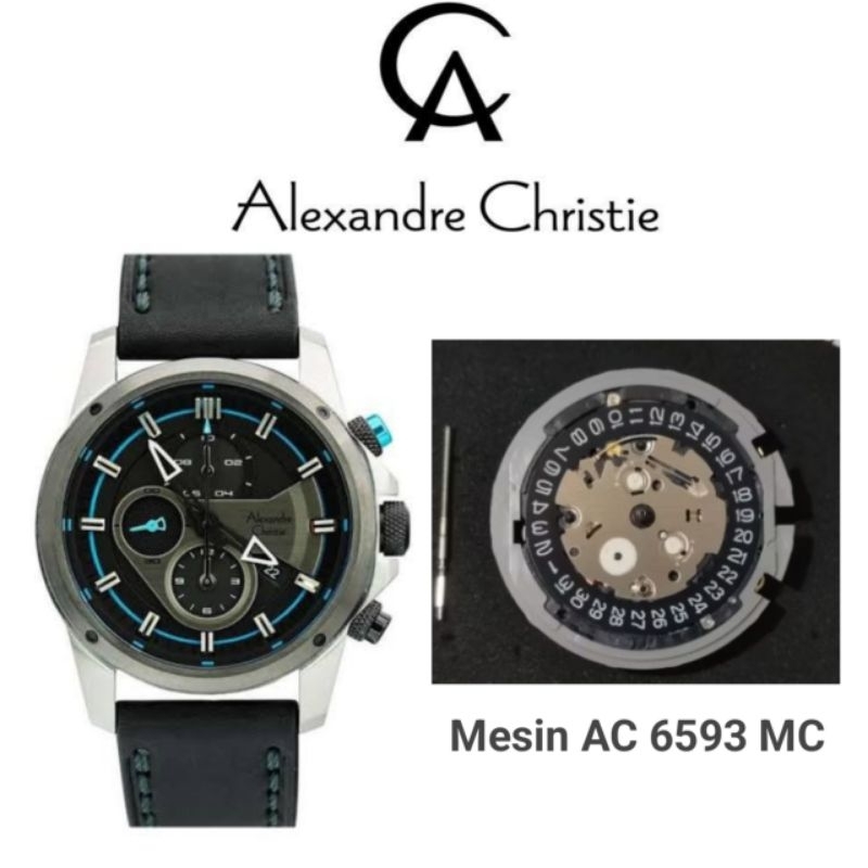 Mesin Jam Tangan Alexandre Christie Type AC 6593 MC / 6593MC Original