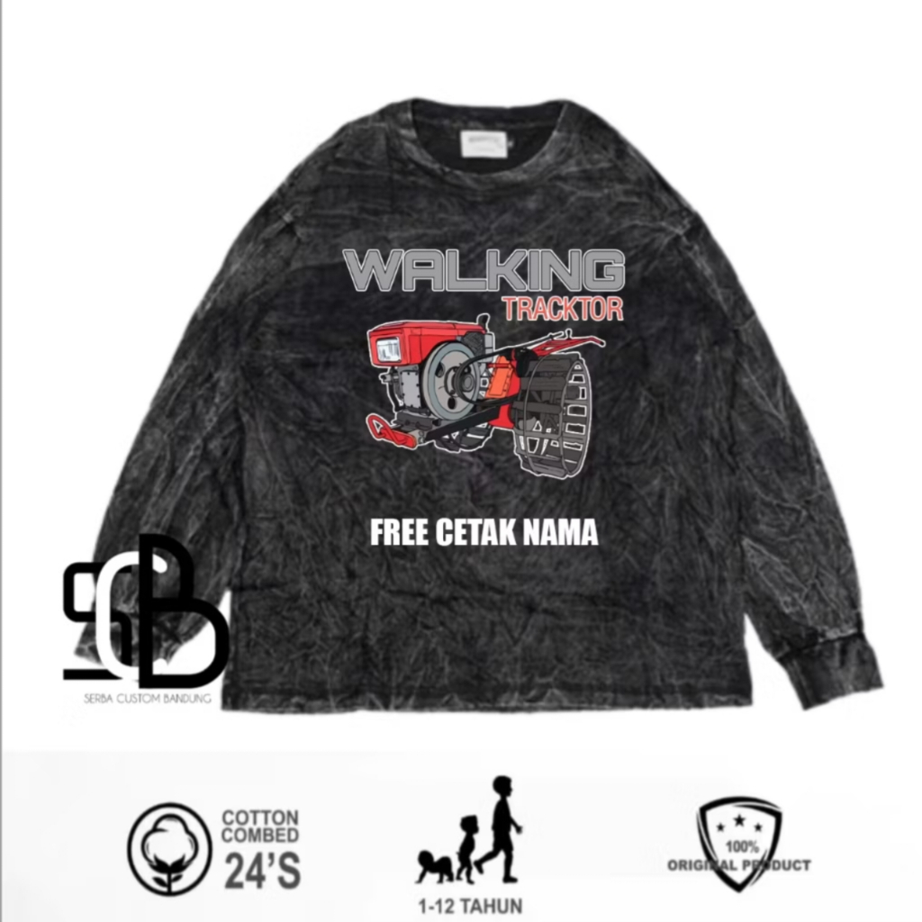 TRACTOR KAOS ANAK WALKING TRACTOR KATUN WASHED PREMIUM