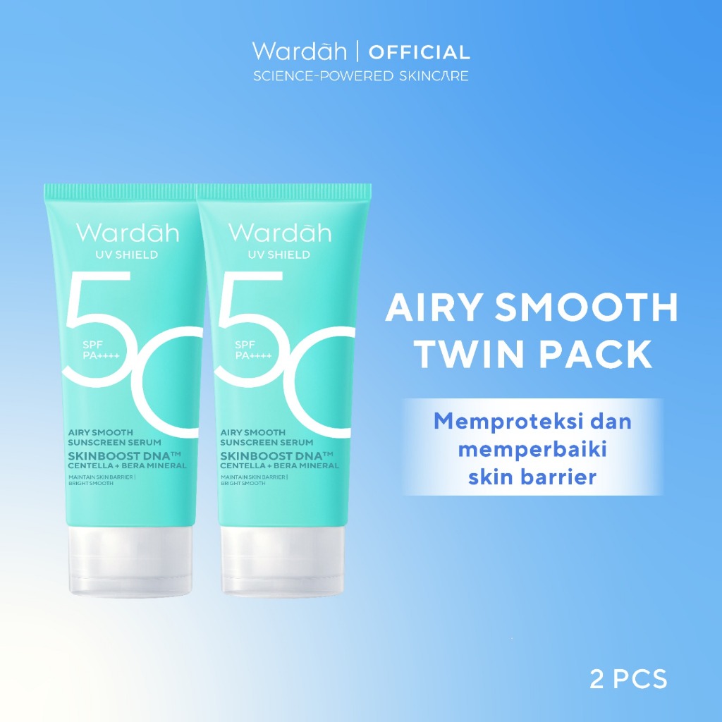 WARDAH Twin Pack UV Shield Airy Smooth Sunscreen Serum SPF 50 40 ml