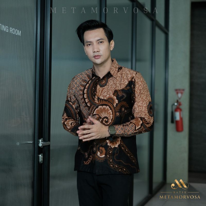 Kemeja Batik Pria Premium Lengan Panjang Lapis Furing - BATIK METAMORVOSA