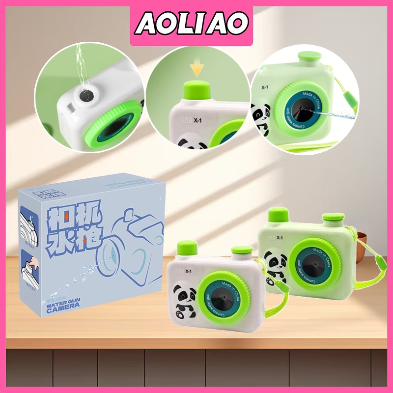 Aoliao Panda Mainan Semprot Air Kamera Mainan Lelucon Teman  Liontin Tas Sekolah