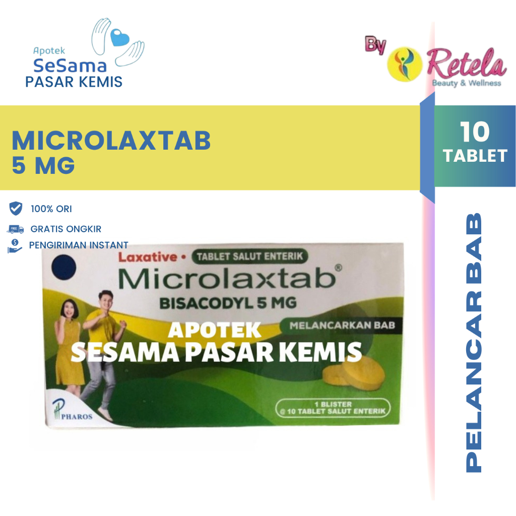 MICROLAXTAB BISACODYL 5MG@10 TABLET/ MICROLAX TABLET/ CUSTODIOL/ BISACODYL