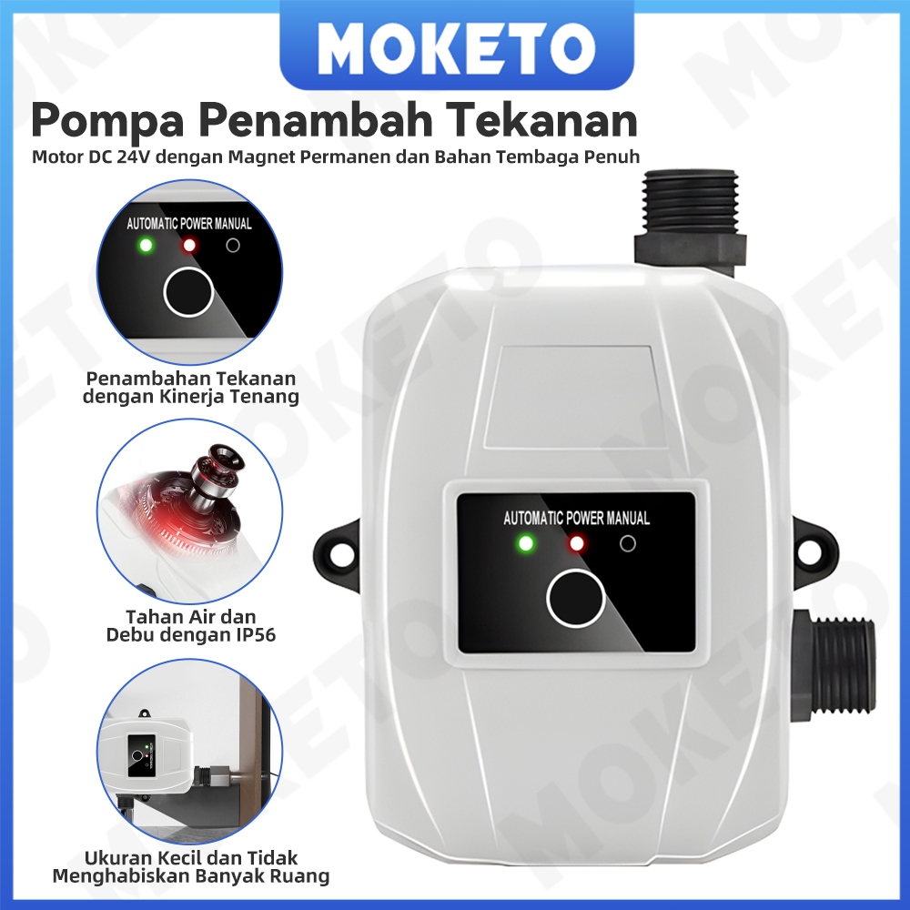 250W Pompa Booster Pendorong Air Otomatis 45L/menit untuk Shower Water Heater dan Mesin Pendorong Ai