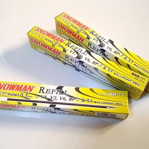 

Refill Pulpen Isi Ulang Ballpoint Snowman V1,V2,V6,BP-7,& S1 ATK ALAT Tulis Kantor