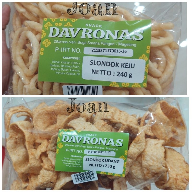 

SLONDOK UDANG & KEJU 230gr DAVRONAS / Camilan & Oleh Oleh Khas Magelang Jogja Solo