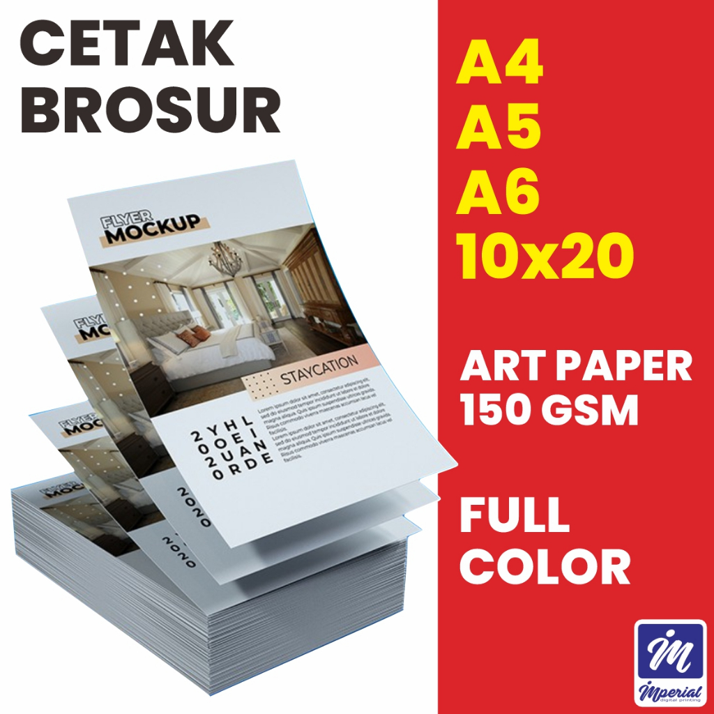 (GRATIS DESAIN) Cetak Brosur PPDB / Media Promosi / Leaflet / Flyer Bahan Artpaper 150