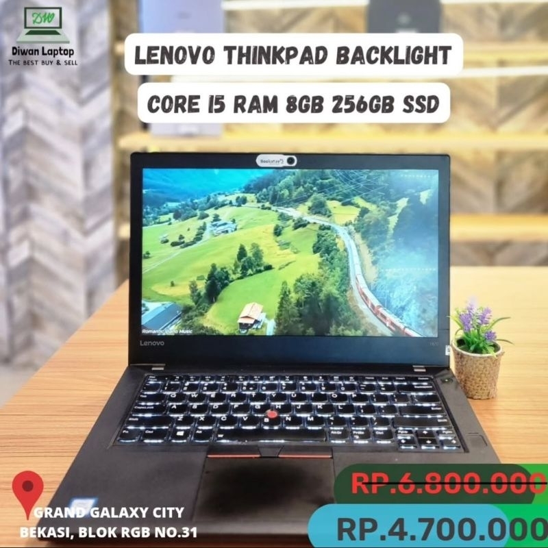 LAPTOP TOUCH LENOVO THINKPAD CORE I5 RAM 8GB SSD 256GB BEKAS SECOND