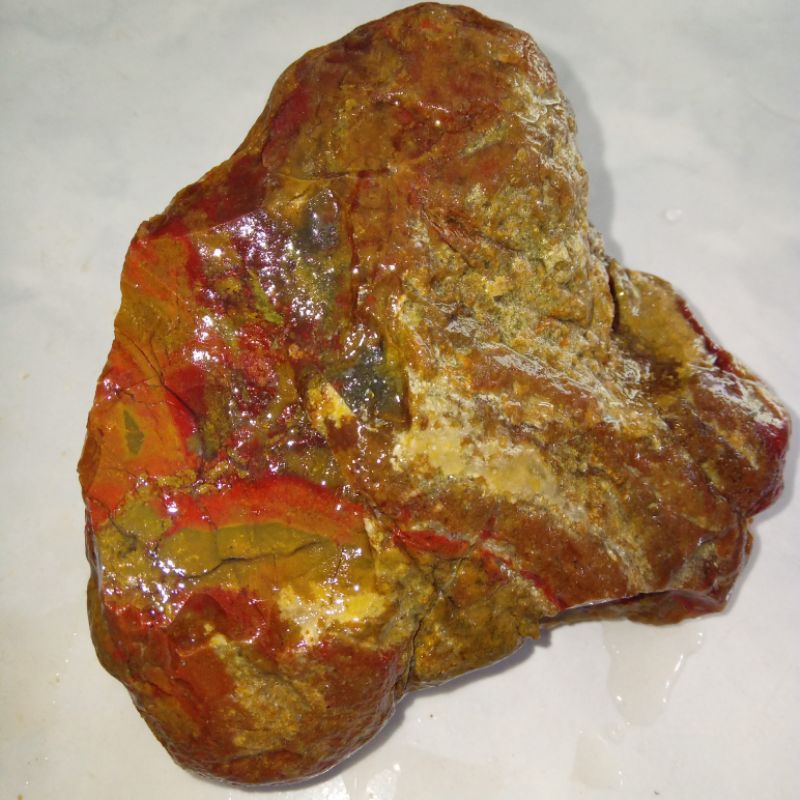 Original Batu Akik Pancawarna Semi Kristal