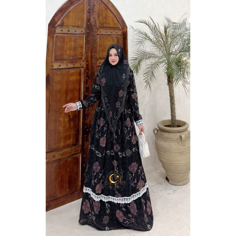 Nilam syari set hijab printing