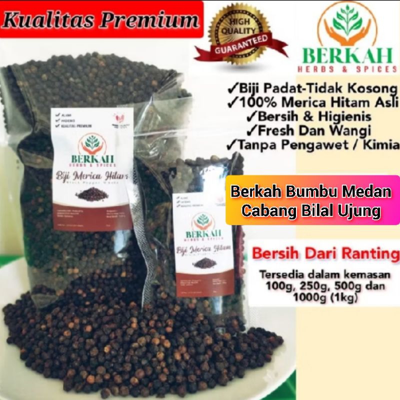 

Biji Merica Hitam Berkah Asli 500g 1Kg Kualitas Premium Wangi Halal Tanpa Pengawet
