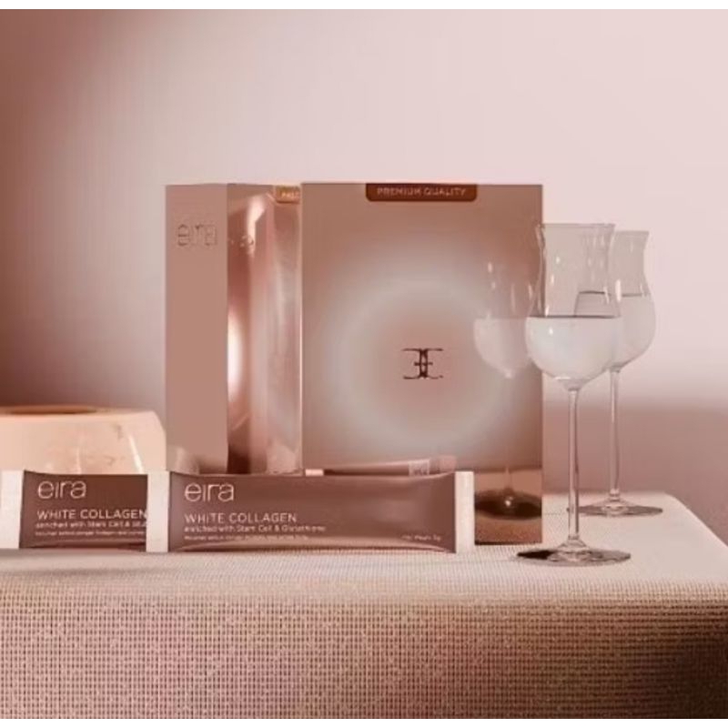 Eira Forever Young Drink 1 kotak isi 10 Sachet - Eira White Collagen Drink With Steamcell