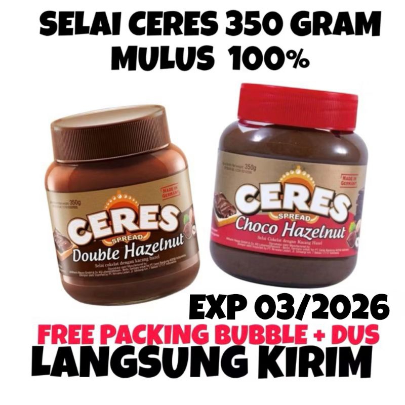 

PROMO exp Maret 2026!! READYSTOCK!! selai crispy wow rice / ceres hazelnut / ceres hazelnut&milk / selai hazelnut