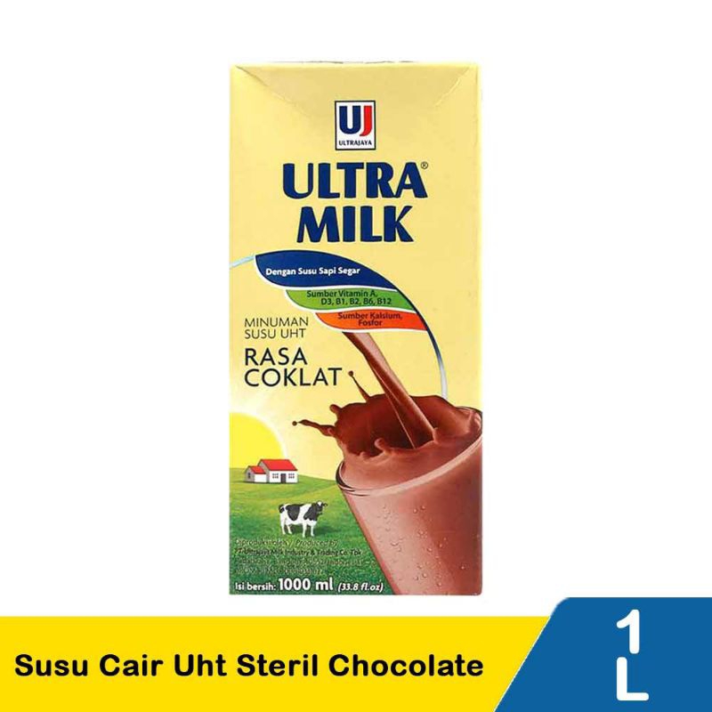 

Ultra Susu Cair UHT Steril Coklat 1000 ml