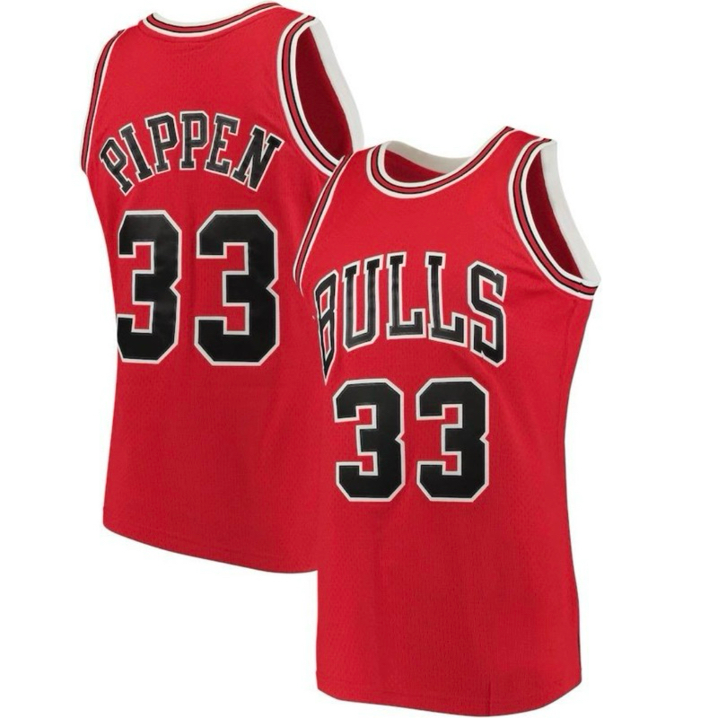 JERSEY BAJU BASKET CLASSIC CHICAGO BULLS 33 SCOTTIE PIPPEN MERAH