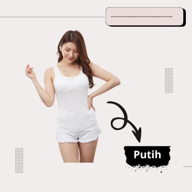 ATAZ Tanktop Wanita Dewasa Tanktop Tali Besar Kaos Dalam Tanktop Murah Tanktop Polos