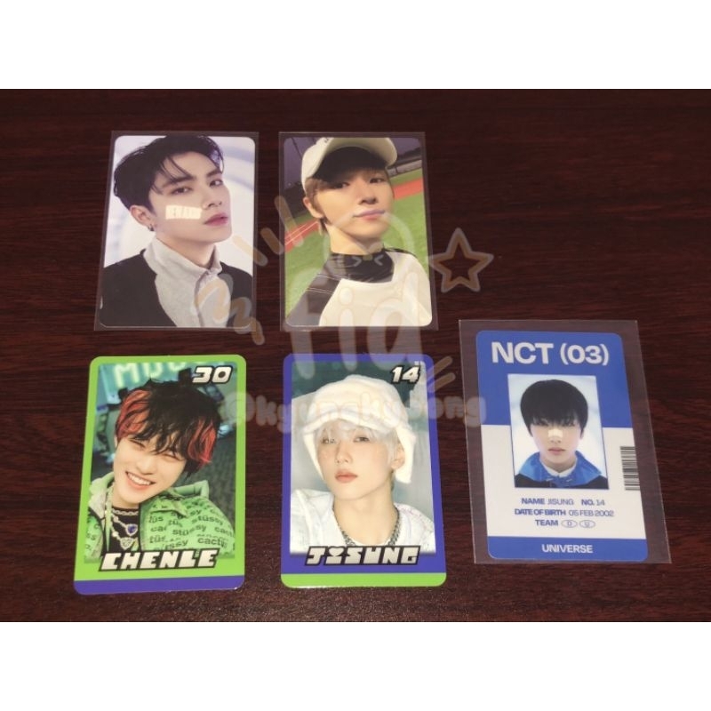 pc photocard nct 2021 universe tc trading card id nct dream jisung chenle xiaojun sungchan