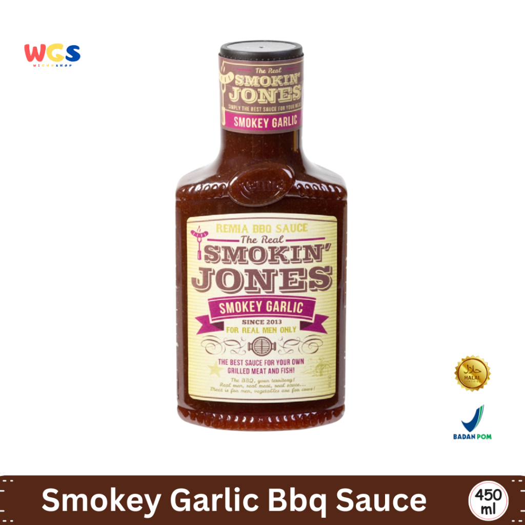 

Remia Smokin’ Jones Smokey Garlic BBQ Sauce 450ml – Saus BBQ Bawang Putih Asap untuk Daging & Grill