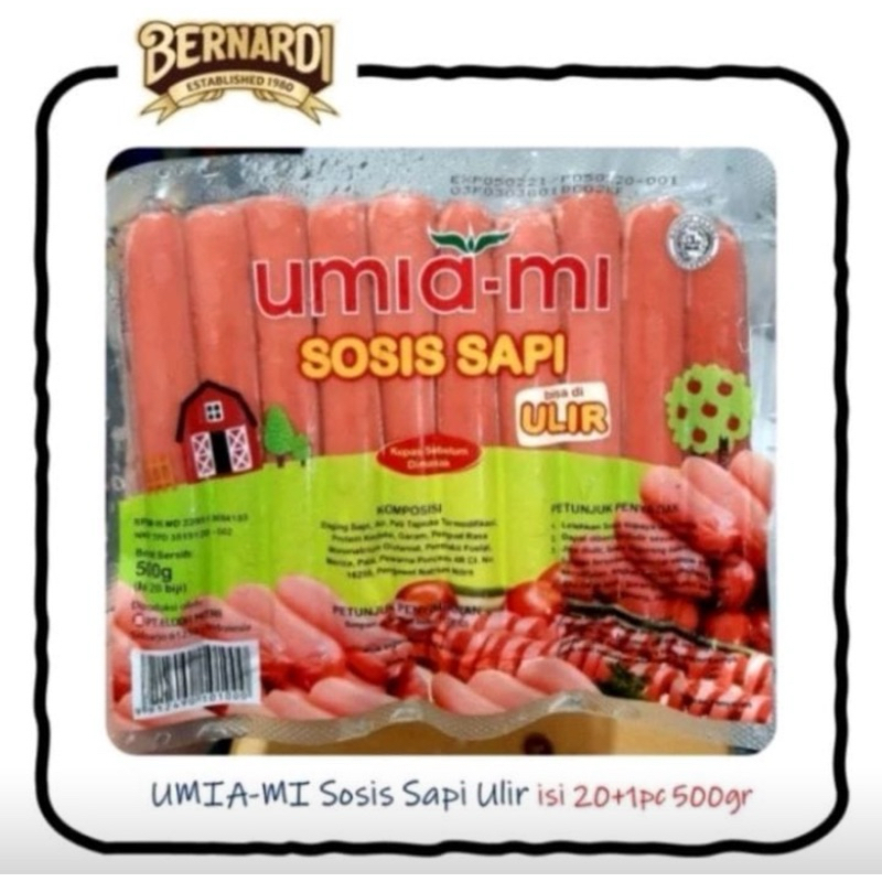 

Sosis ulir Sapi umiami Bernardi 500gr