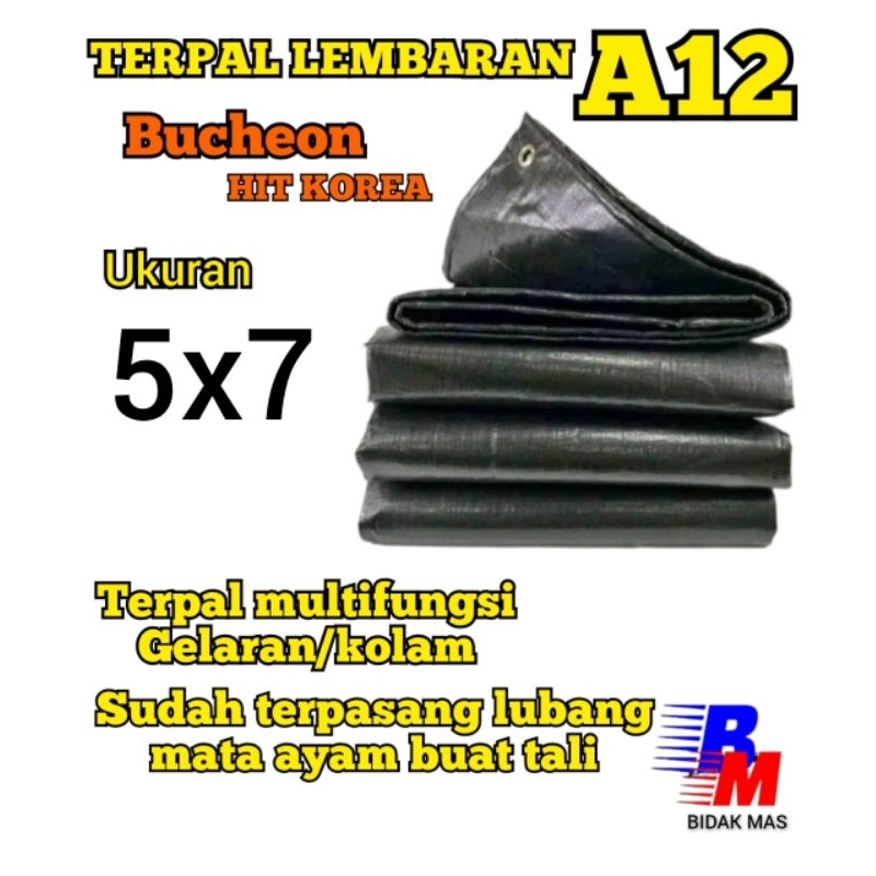 terpal plastik korea A12 5x7 terpal tebal terpal tenda terpal lembaran terpal anti air