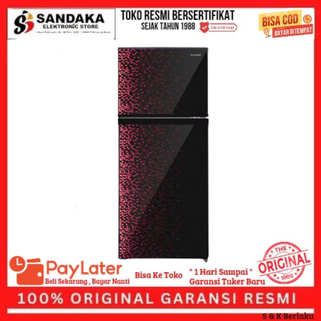 Kulkas Sharp SJ 316 MG-GR -  KULKAS SHARP 2 PINTU SJ 316 MG GR GRANSI RESMI