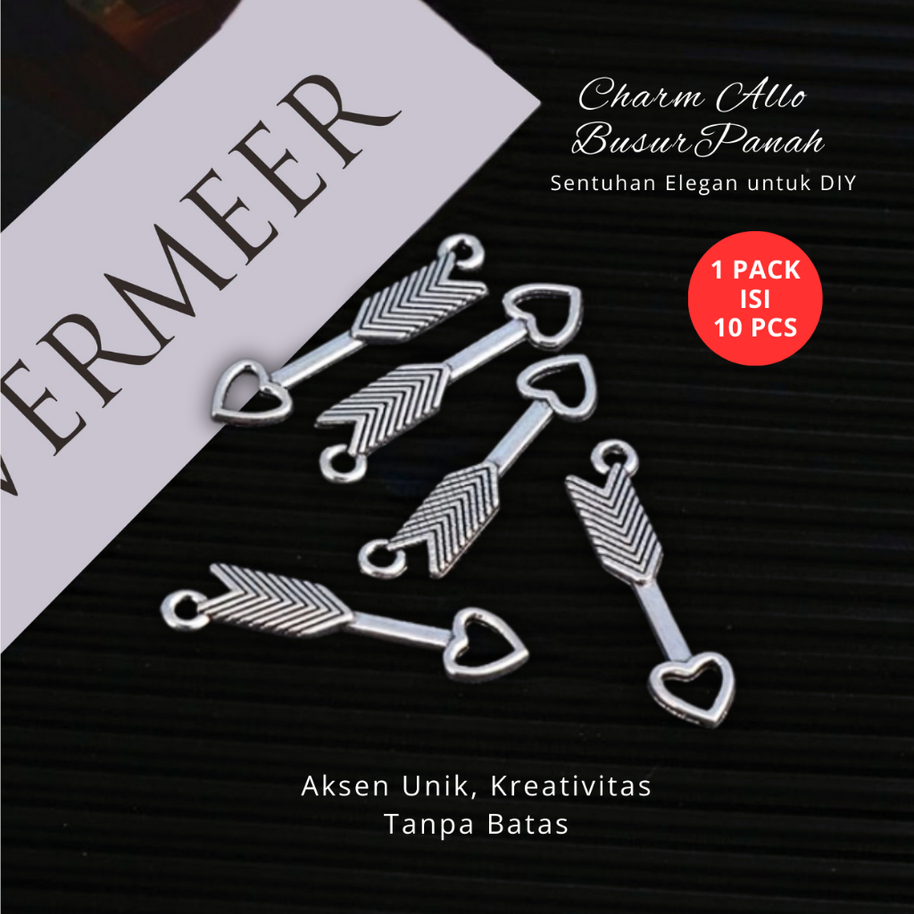 [10 pcs ] Besi Aksesoris Busur Panah 29mm Charm Alloy Pendant DIY Membuat Perhiasan