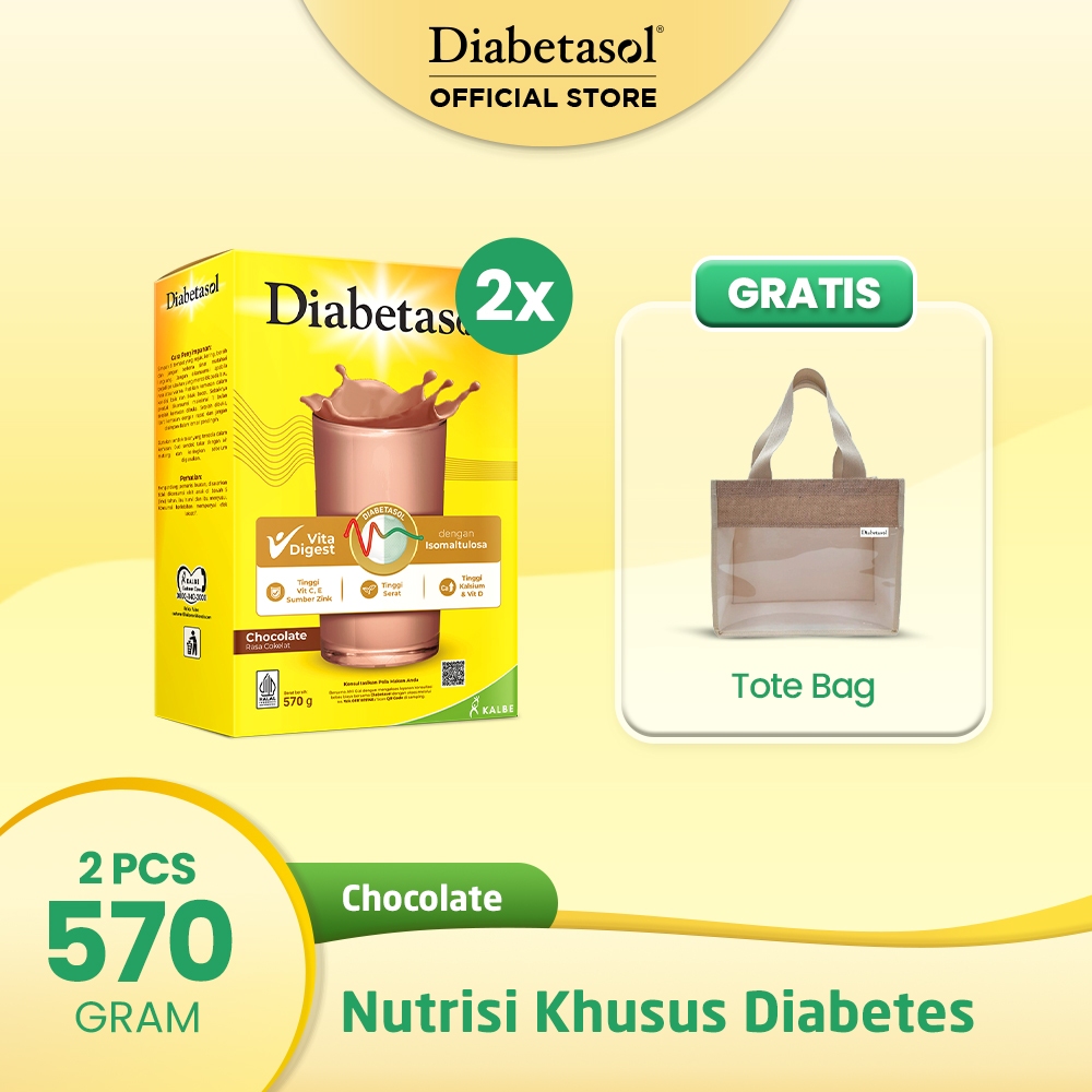 

Buy 2 Diabetasol Chocolate 570g Free Tote Bag