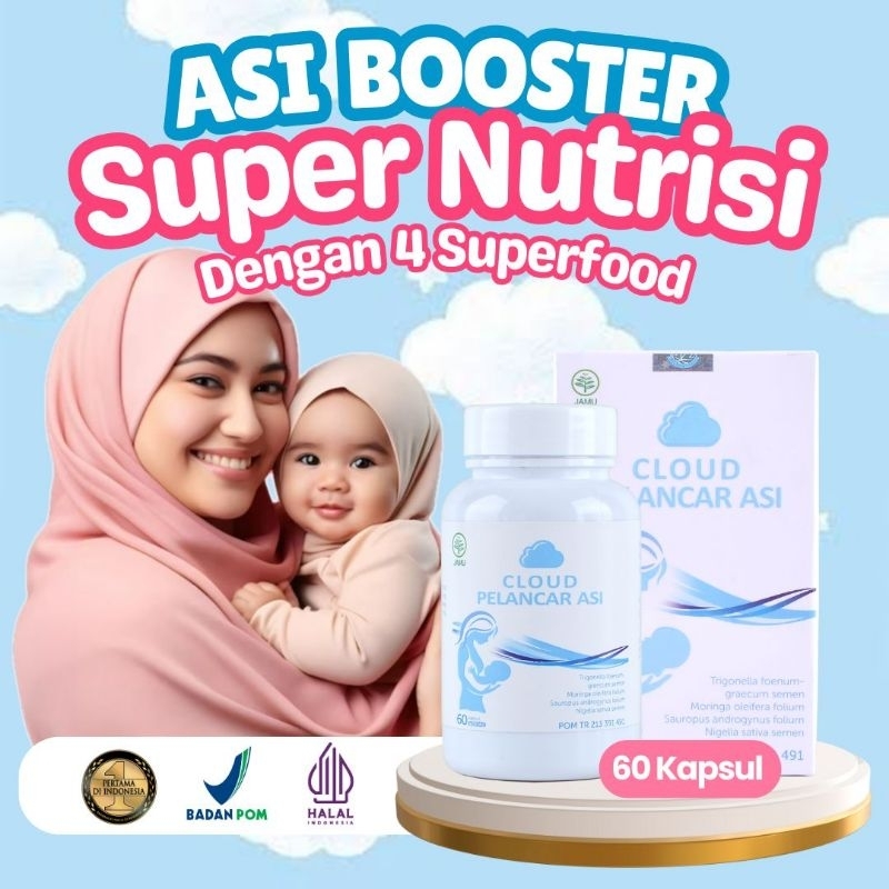 ASI Booster Cloud Pelancar ASI BPOM HALAL Katuk Habbatussauda Fenugreek Kelor Membantu Melancarkan A