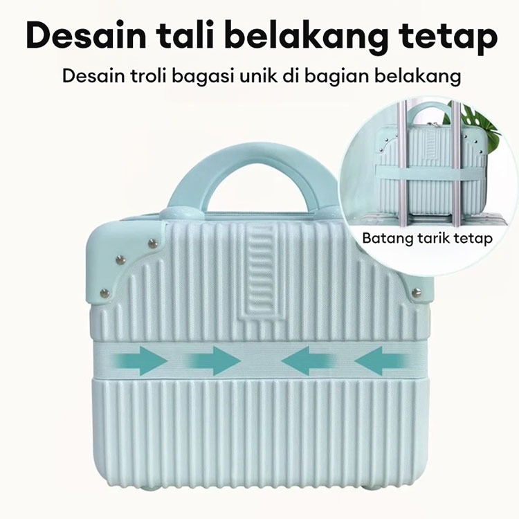 Cuci Gudang Boldedge Koper 14 Inch Koper Kecil Traveling Koper Makeup Koper Kecil Mini Travel Ringan
