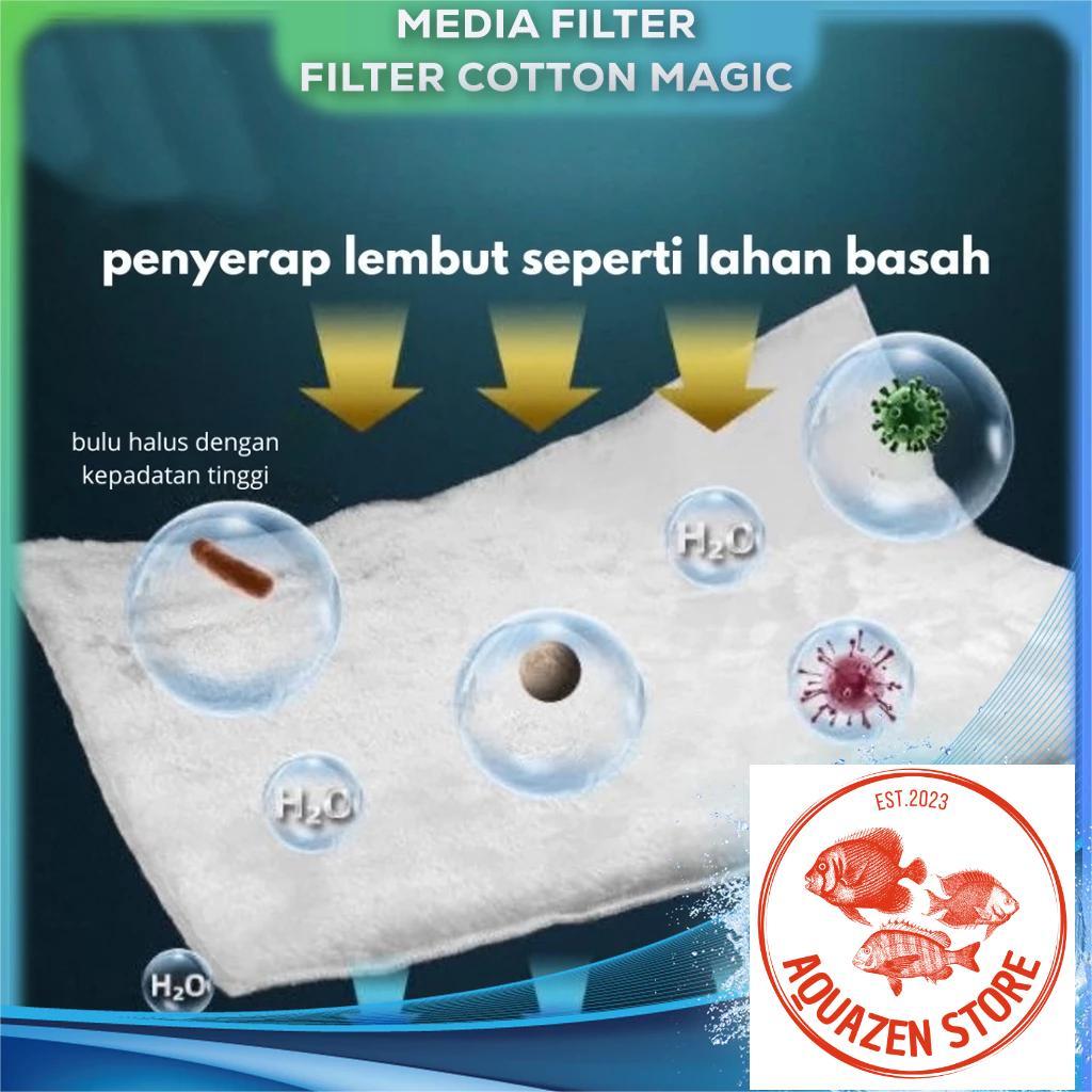 Filter Cotton Magic Carpet Media Filter Saringan Air Akuarium Aquascape Kolam Kapas Magic Penyaring 